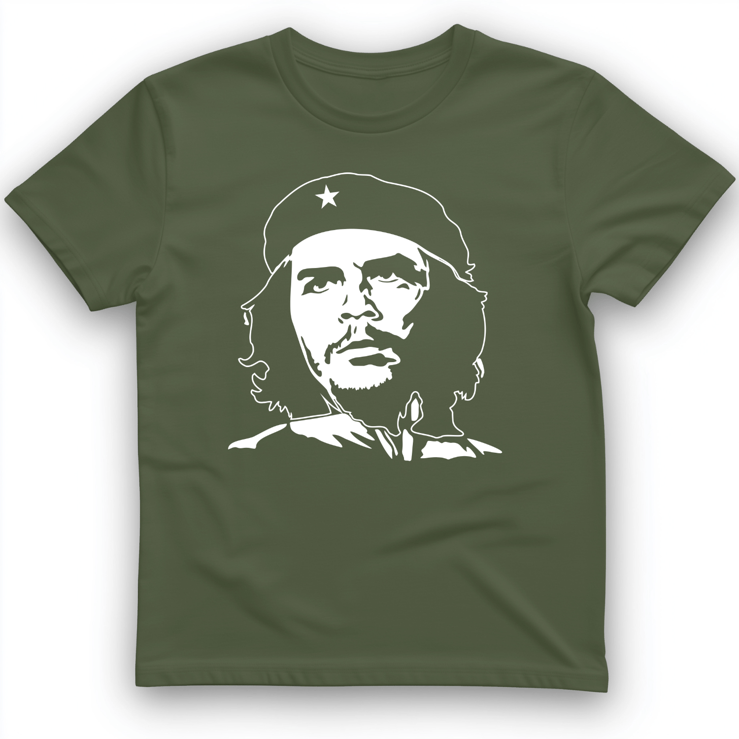 Che Guevara B&W T-Shirt Military Green / S