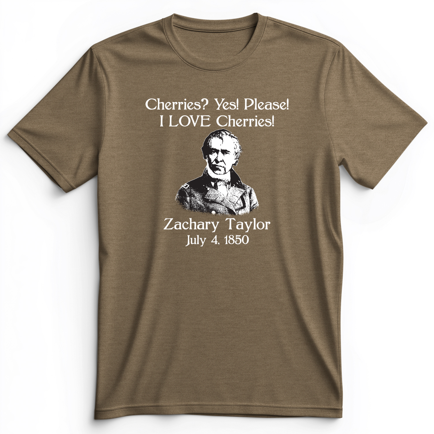 Cherries Premium Tee Heather Olive / S