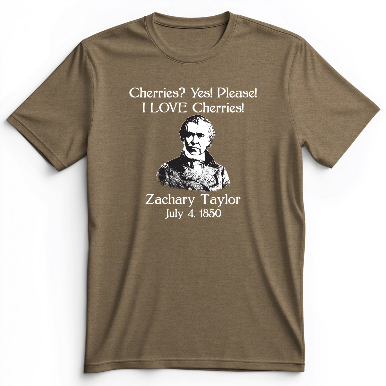 Cherries Premium Tee Heather Olive / S