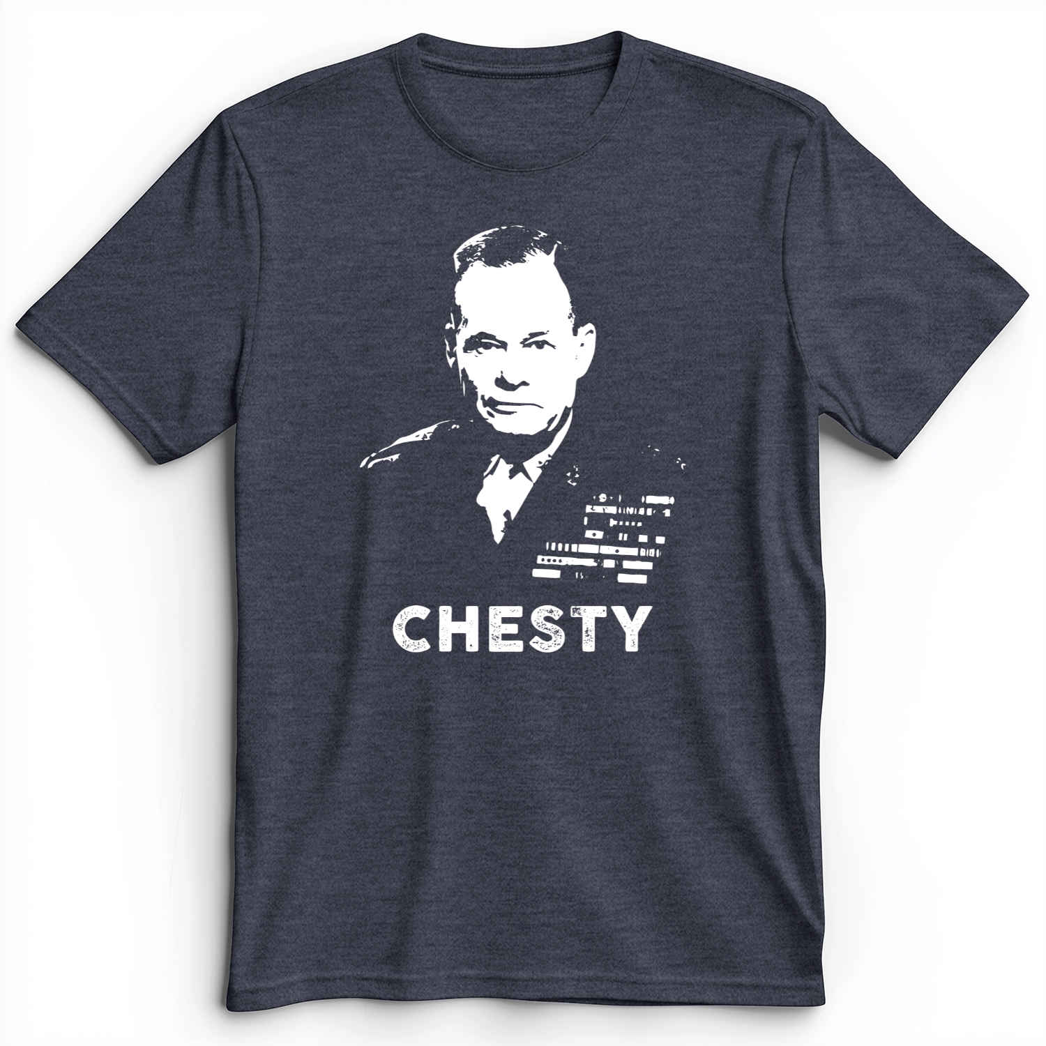 Chesty Puller Premium Tee Heather Navy / S