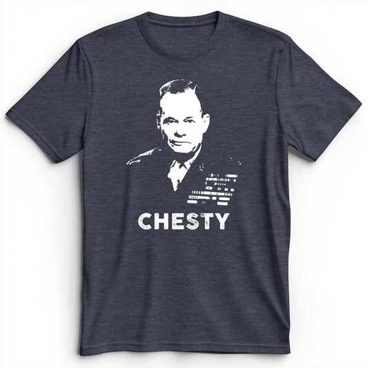 Chesty Puller Premium Tee Heather Navy / S
