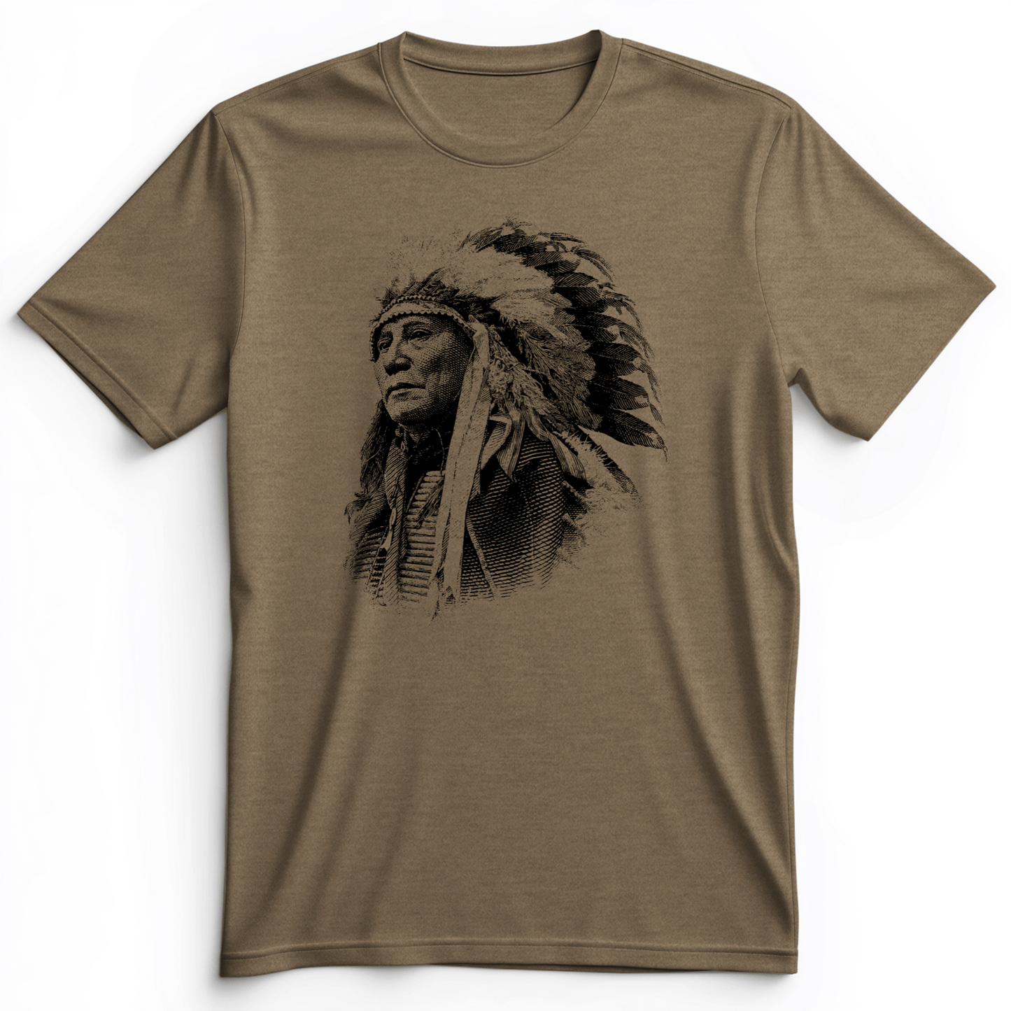 Chief Hollow Horn Bear Premium Tee Heather Olive / S