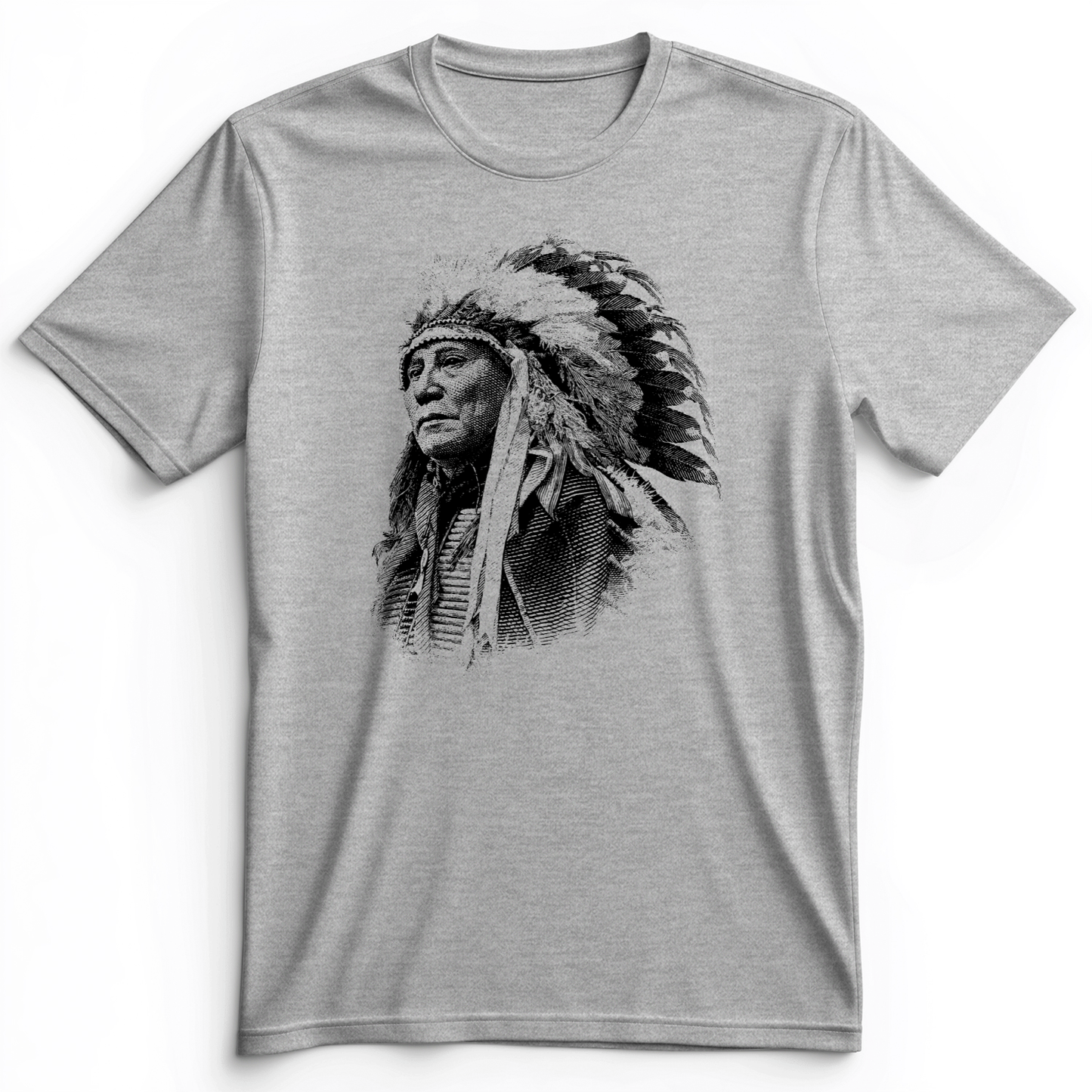 Chief Hollow Horn Bear Premium Tee Athletic Heather / S