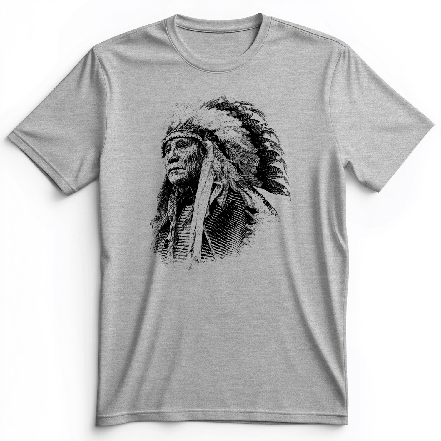 Chief Hollow Horn Bear Premium Tee Athletic Heather / S