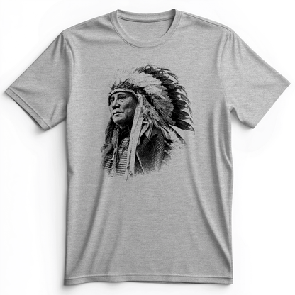 Chief Hollow Horn Bear Premium Tee Athletic Heather / S