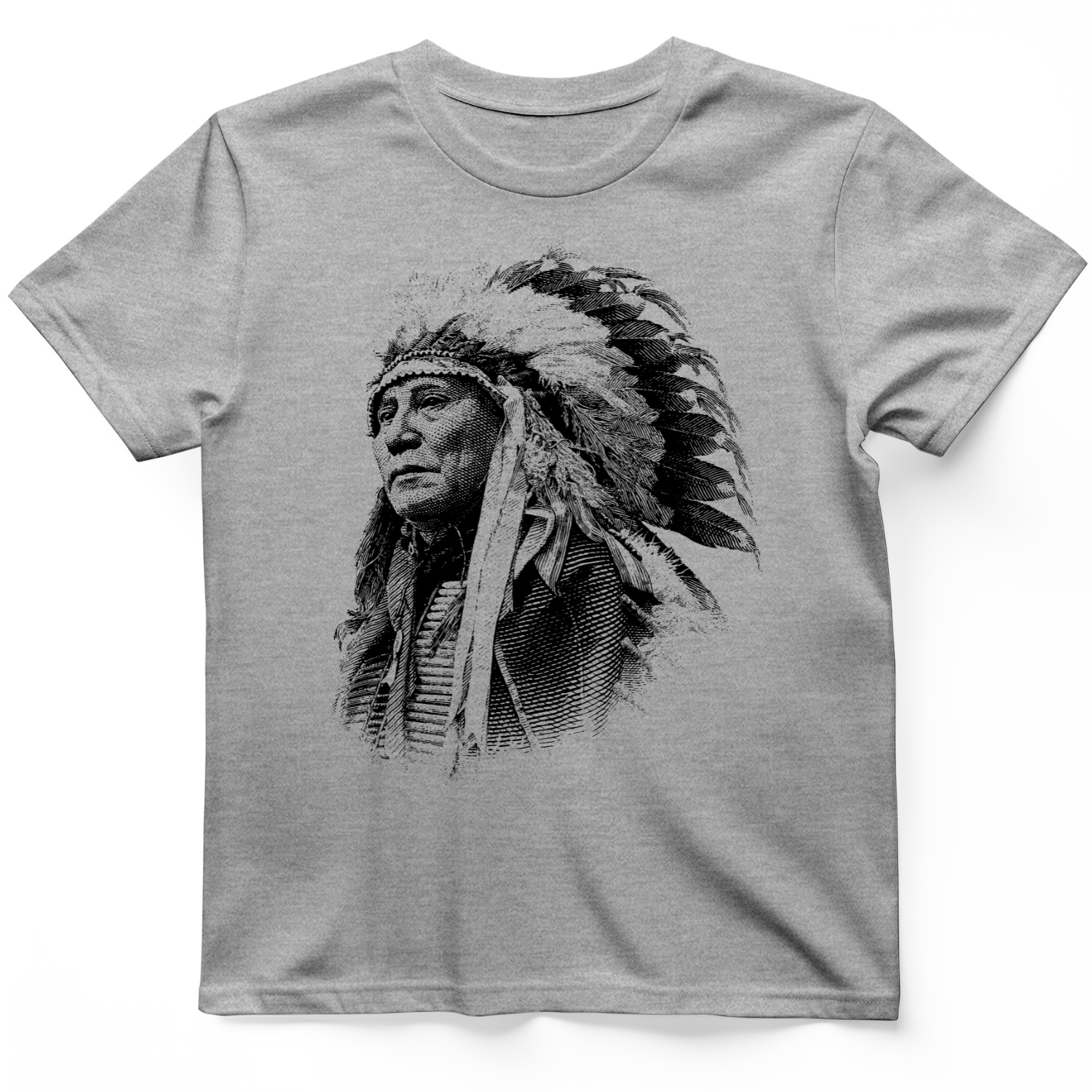 Chief Hollow Horn Bear T-Shirt Sport Grey / S