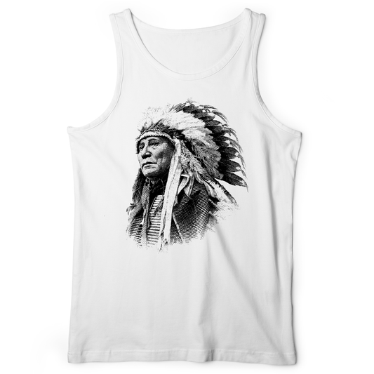 Chief Hollow Horn Bear Tank White / XS