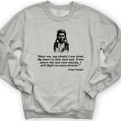 Chief Joseph Fight No More Crewneck Sport Grey / S