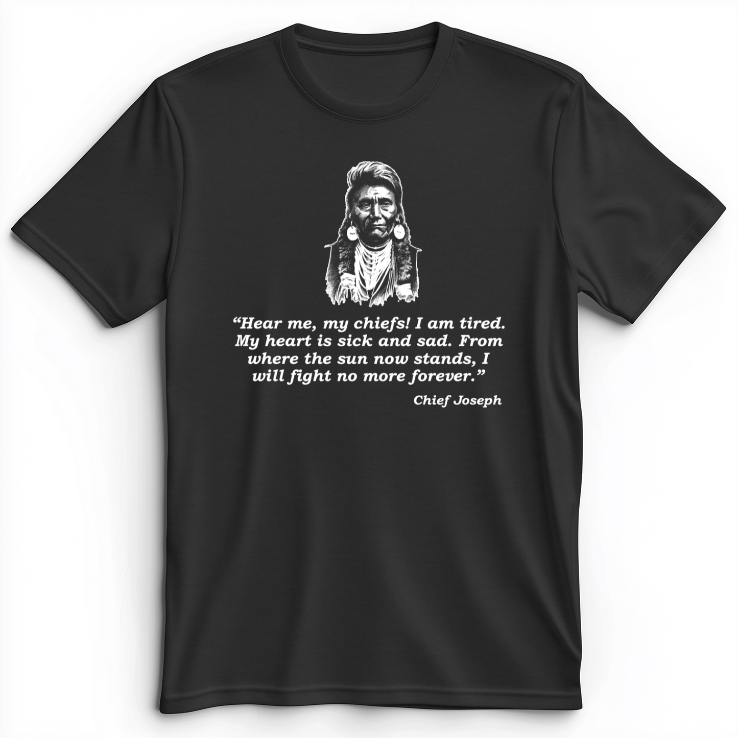Chief Joseph Fight No More Premium Tee Dark Grey Heather / S