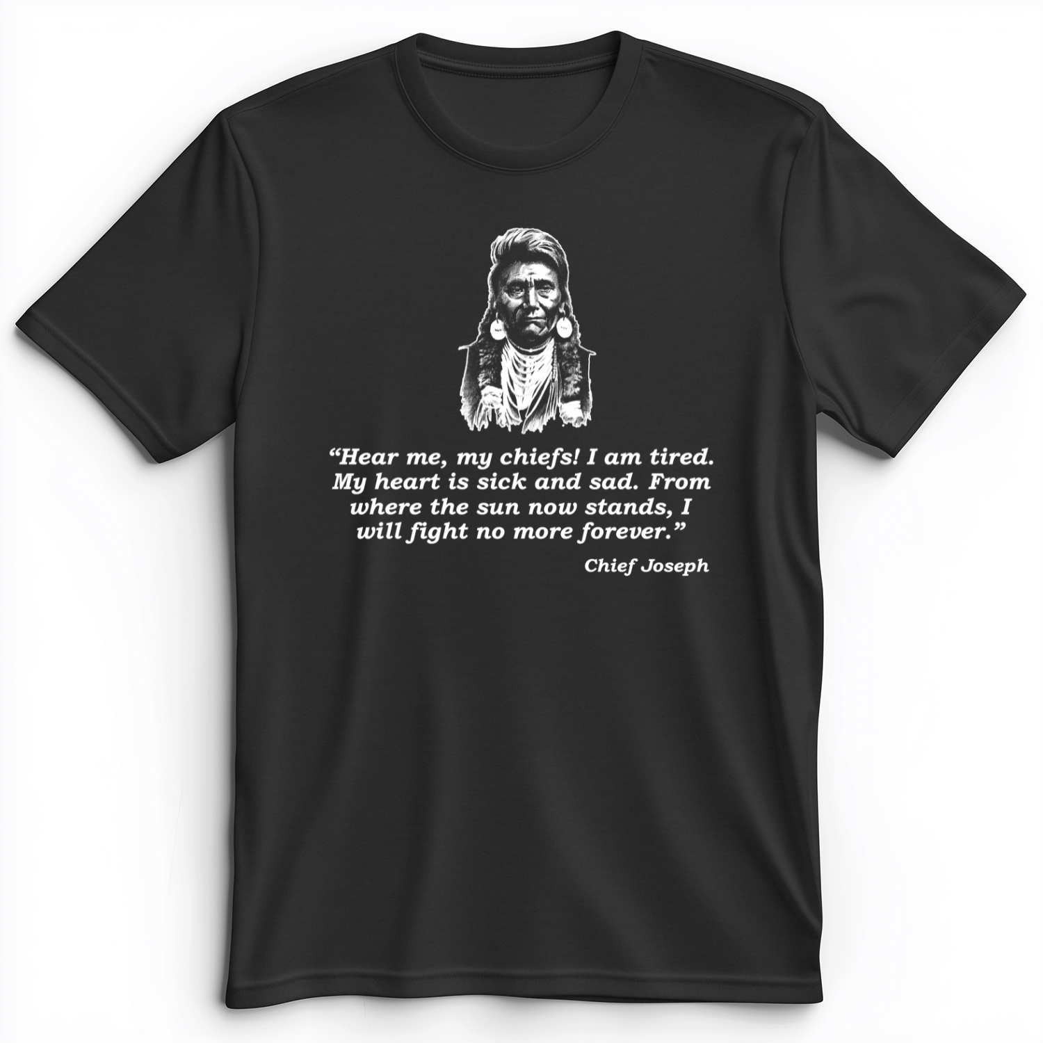 Chief Joseph Fight No More Premium Tee Dark Grey Heather / S
