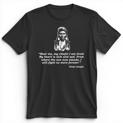 Chief Joseph Fight No More Premium Tee Dark Grey Heather / S