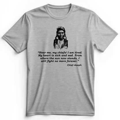 Chief Joseph Fight No More Premium Tee Athletic Heather / S