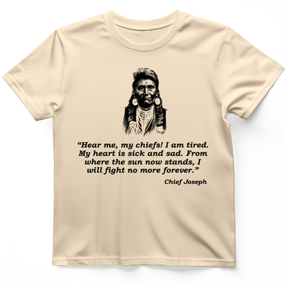 Chief Joseph Fight No More T-Shirt Natural / S