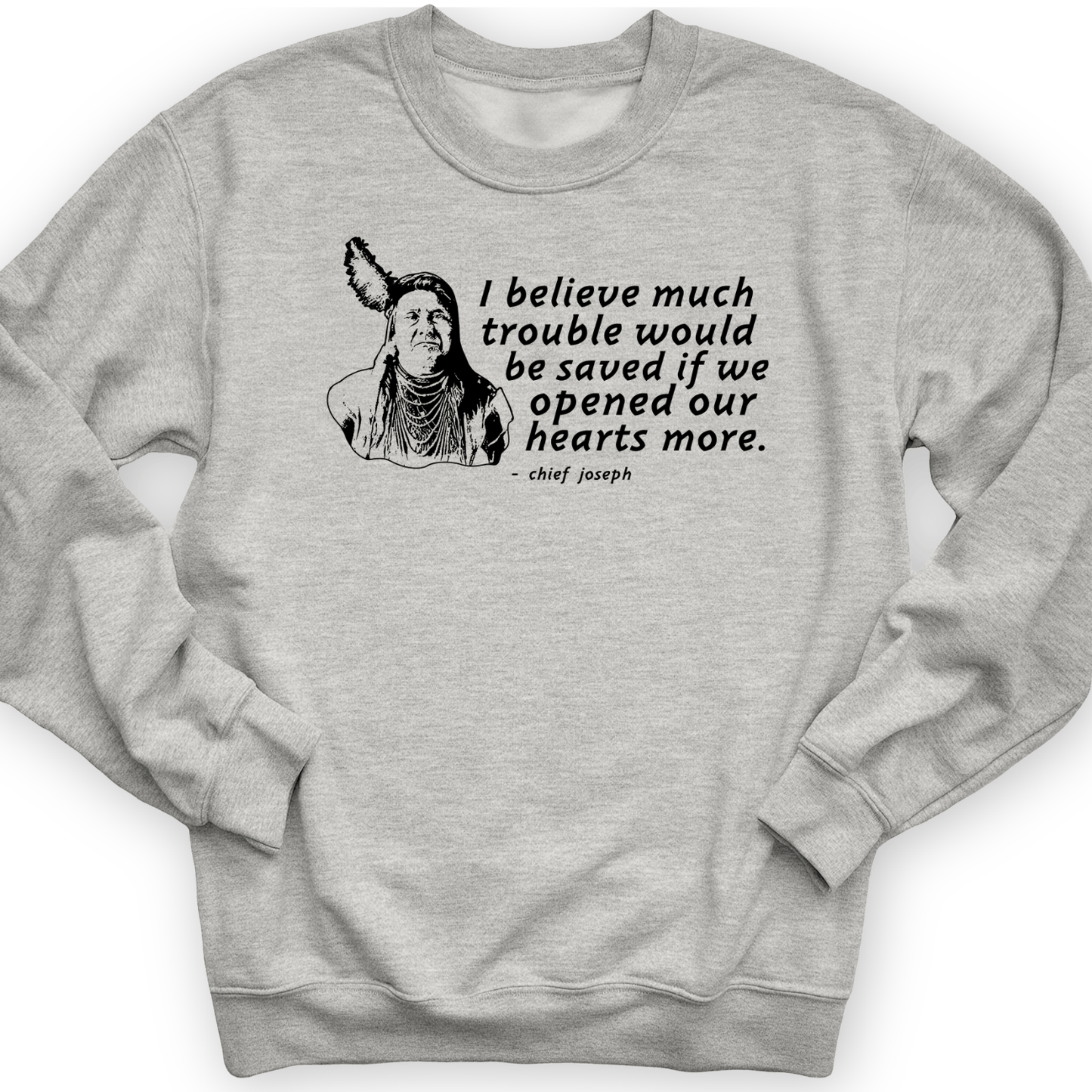 Chief Joseph Open Hearts Crewneck Sport Grey / S