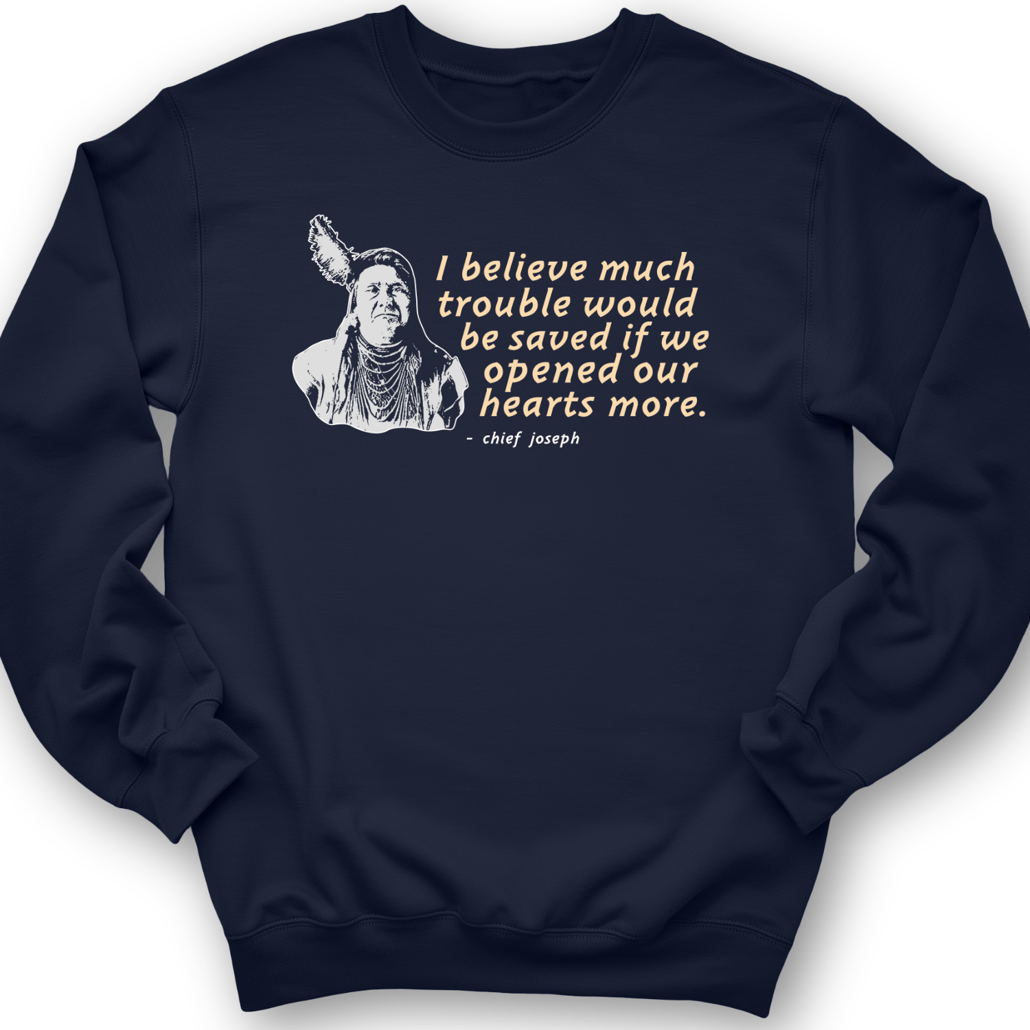Chief Joseph Open Hearts Crewneck Navy / S