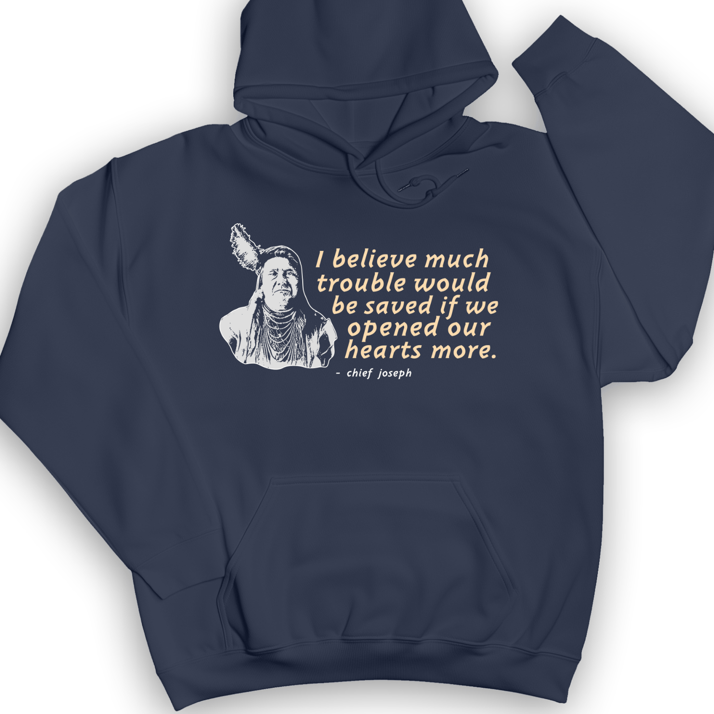 Chief Joseph Open Hearts Hoodie Navy / S