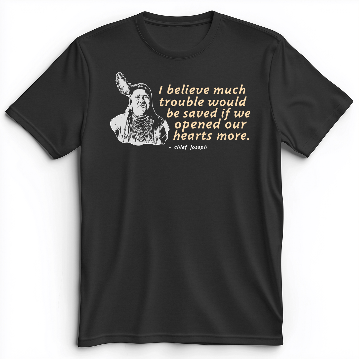 Chief Joseph Open Hearts Premium Tee Dark Grey Heather / S