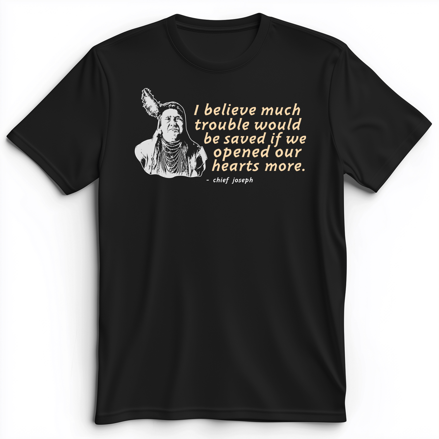 Chief Joseph Open Hearts Premium Tee Black / S