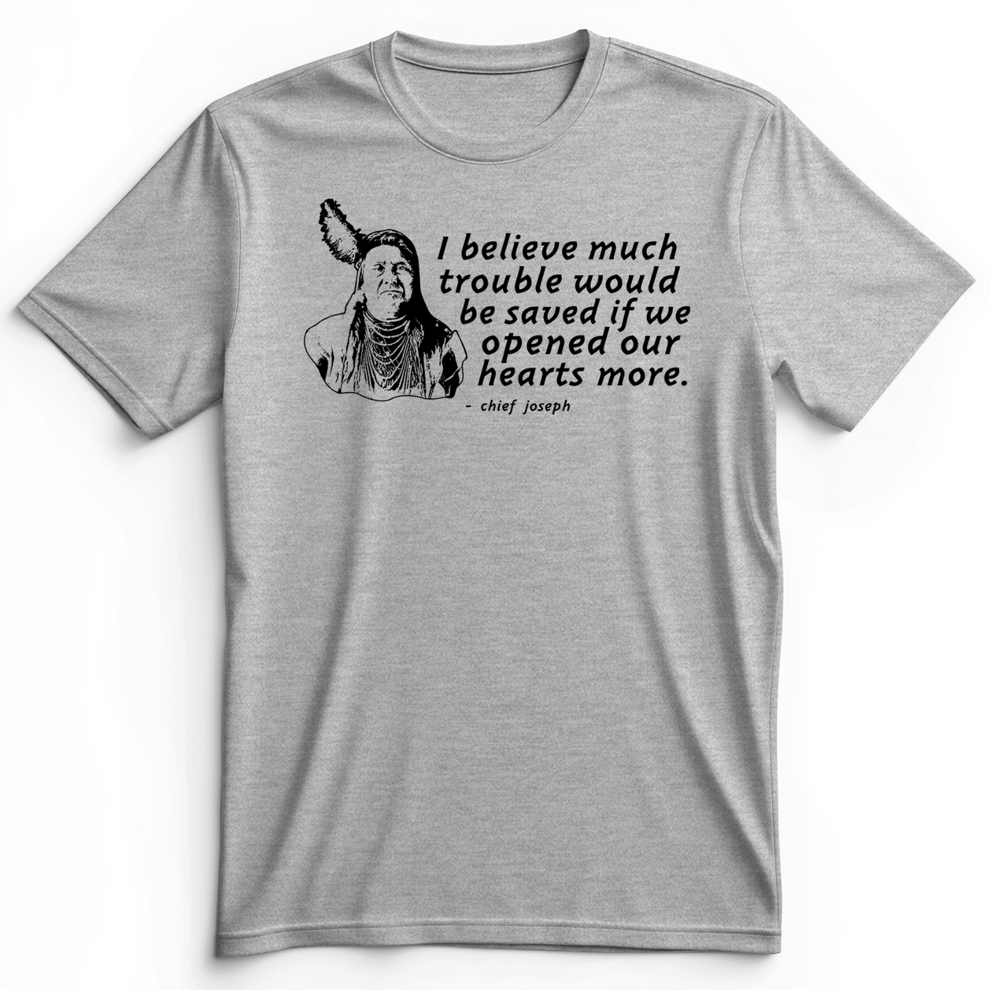 Chief Joseph Open Hearts Premium Tee Athletic Heather / S