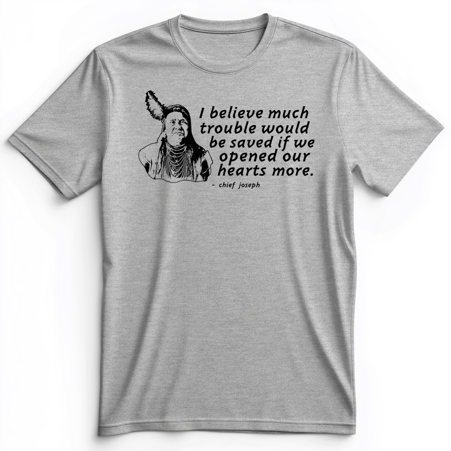 Chief Joseph Open Hearts Premium Tee Athletic Heather / S