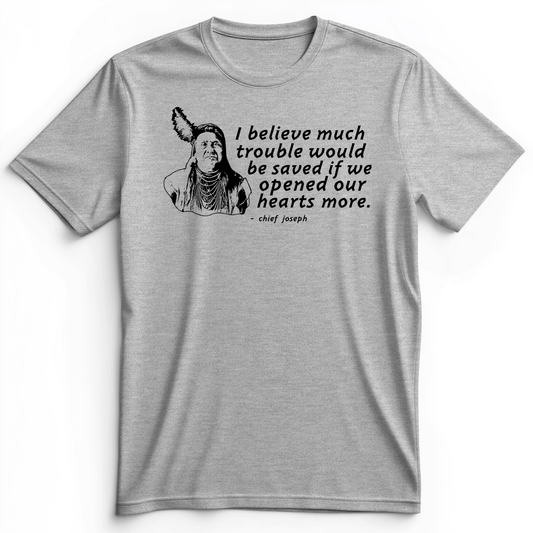 Chief Joseph Open Hearts Premium Tee Athletic Heather / S