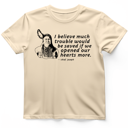 Chief Joseph Open Hearts T-Shirt Natural / S