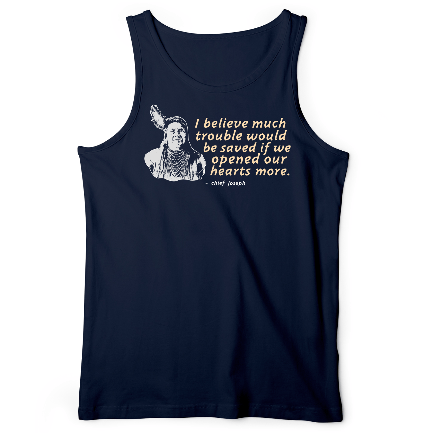 Chief Joseph Open Hearts Tank Navy / XS