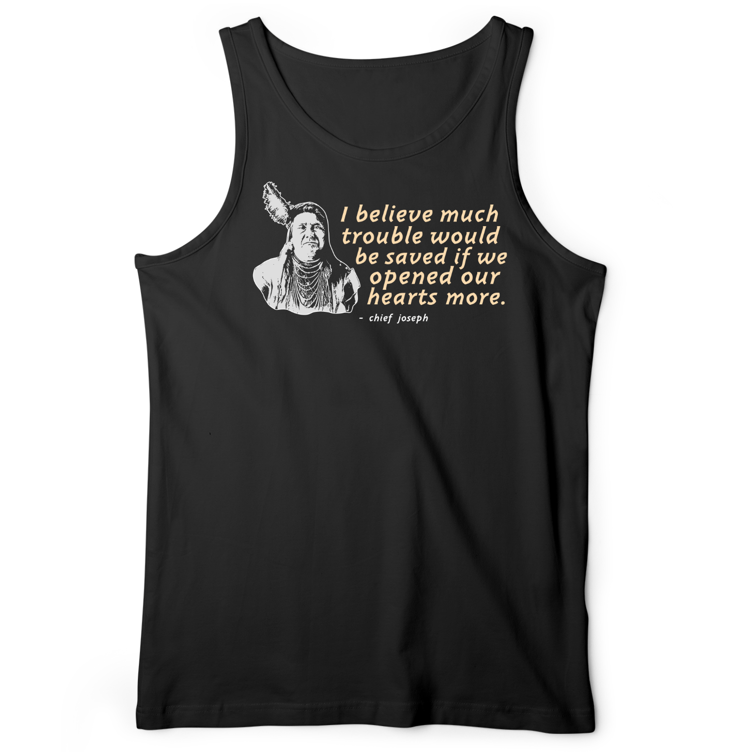 Chief Joseph Open Hearts Tank Black / XS