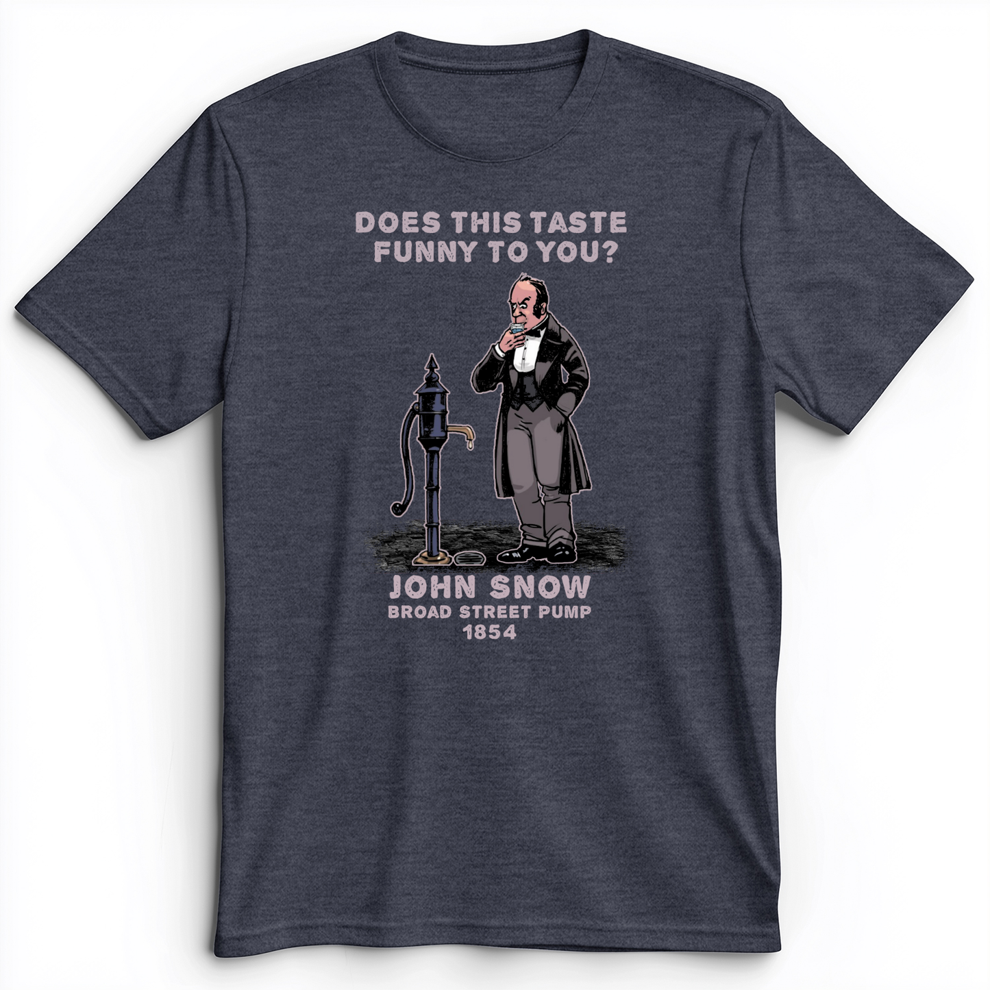 Cholera Fountain Premium Tee Heather Navy / S