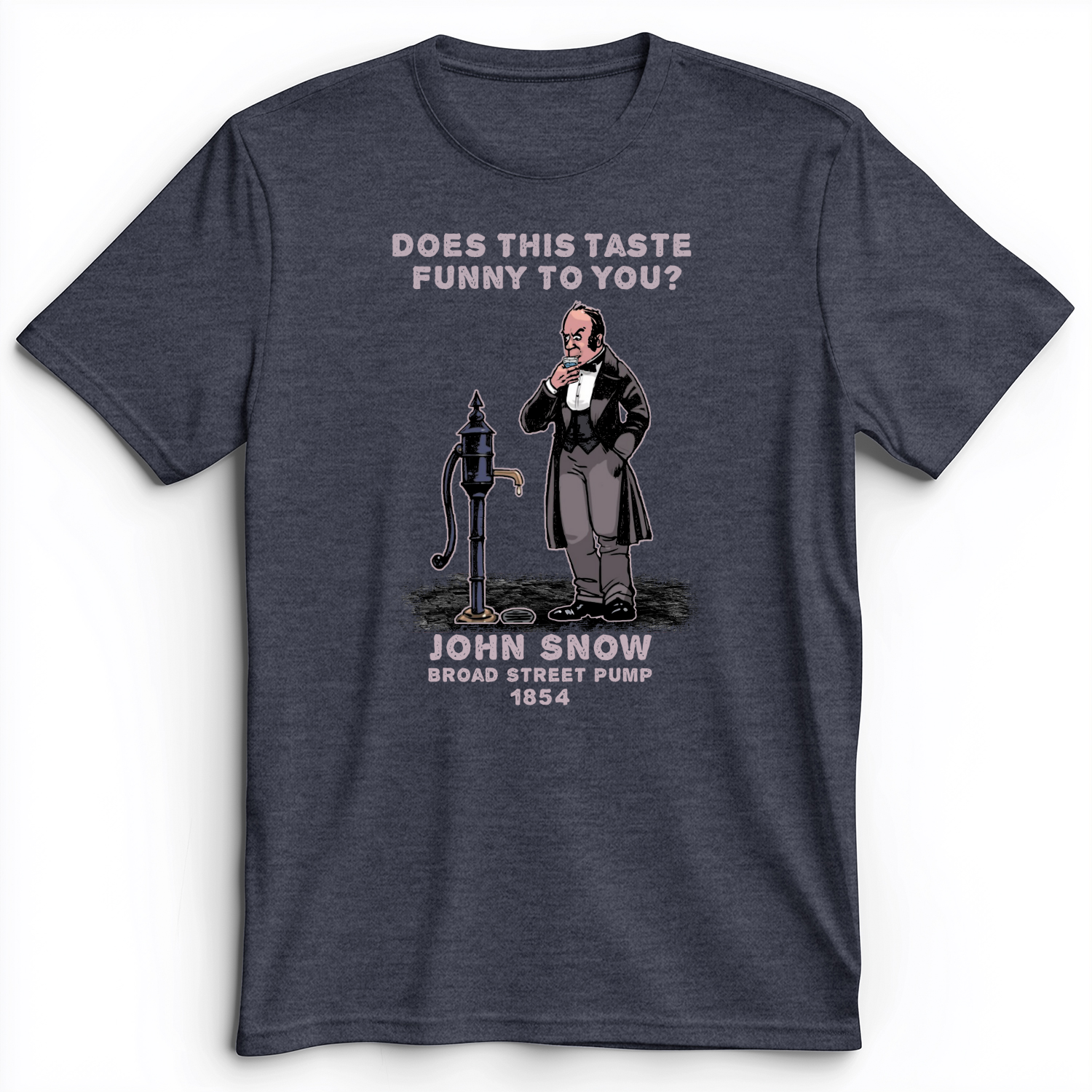 Cholera Fountain Premium Tee Heather Navy / S