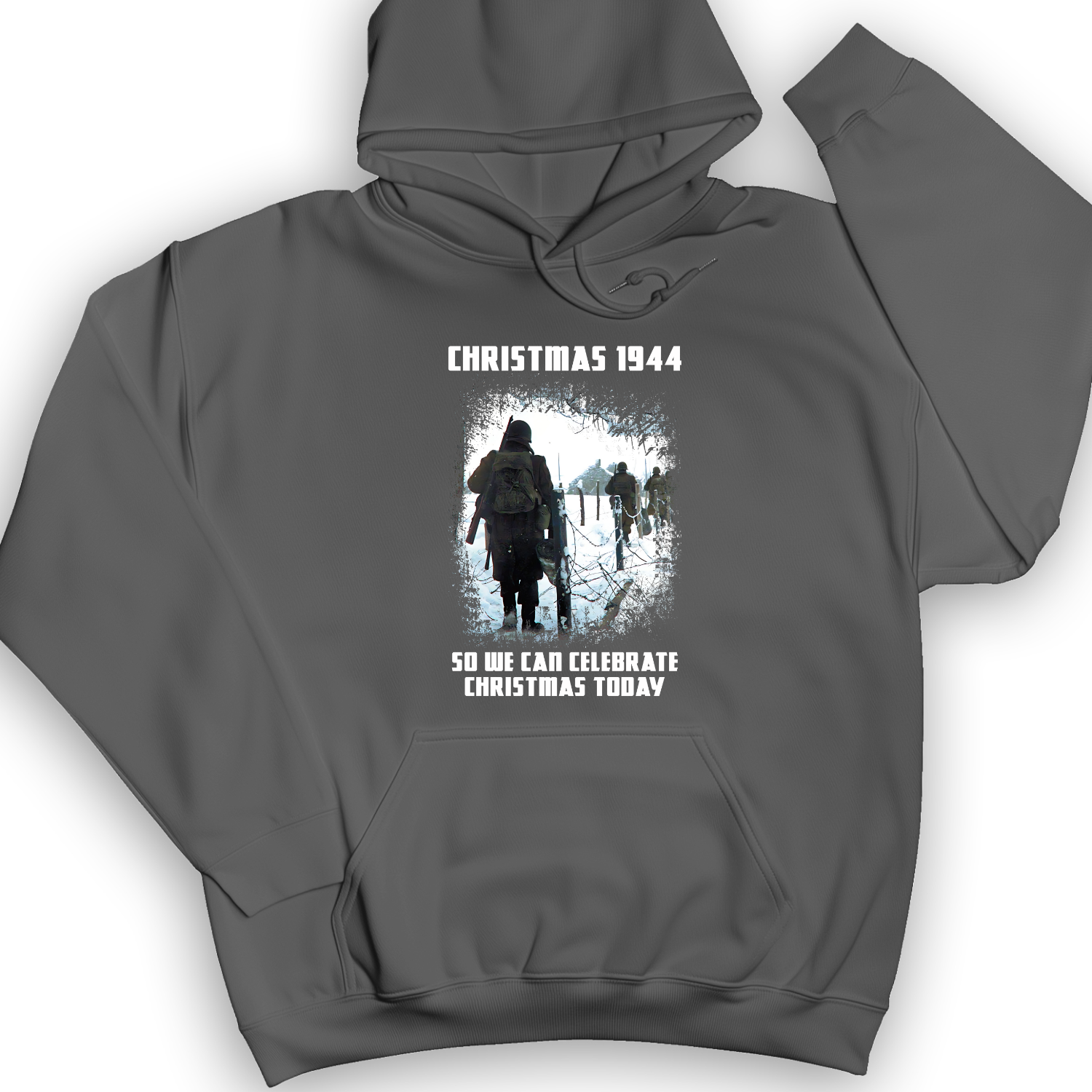 Christmas 1944 Hoodie Charcoal / S
