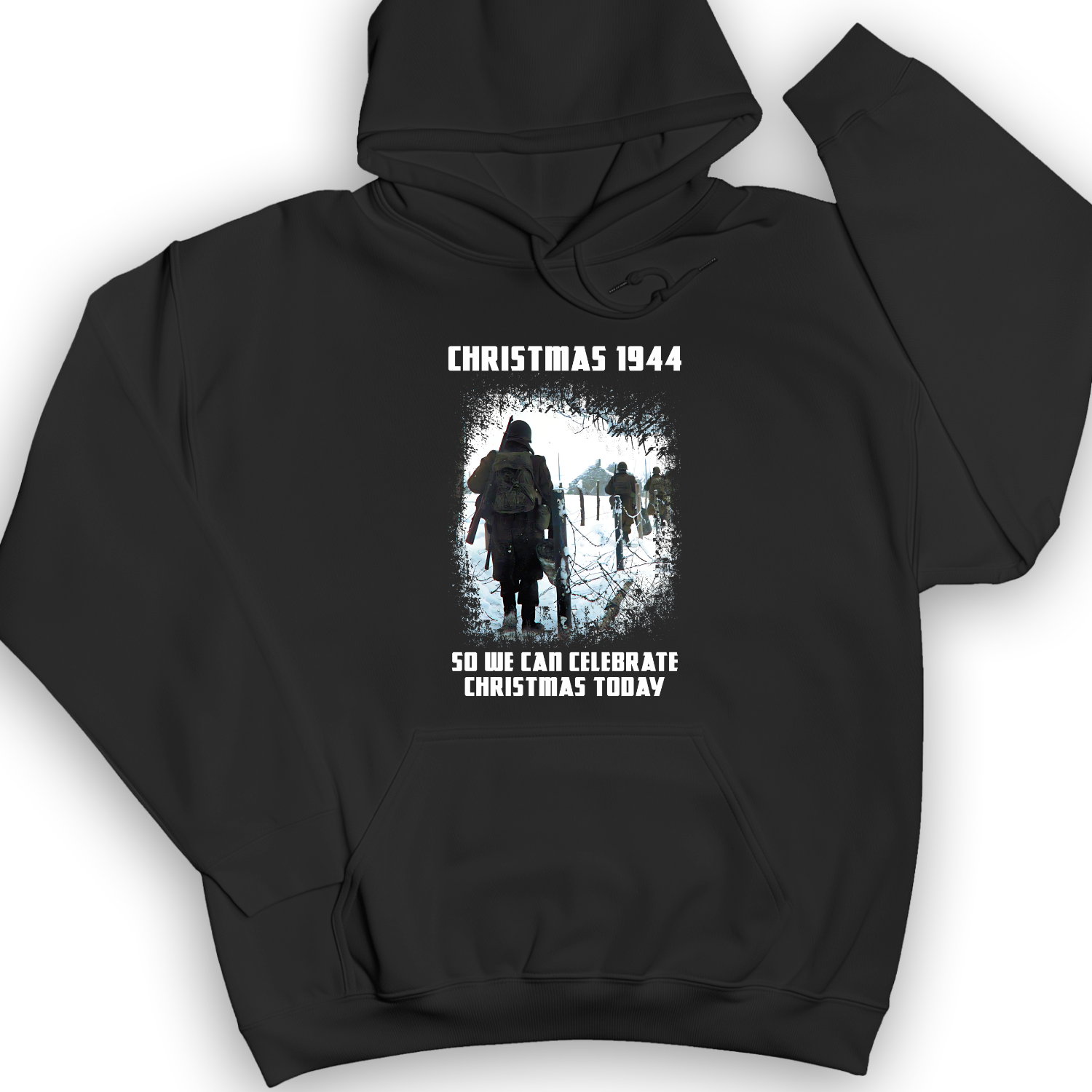 Christmas 1944 Hoodie Black / S