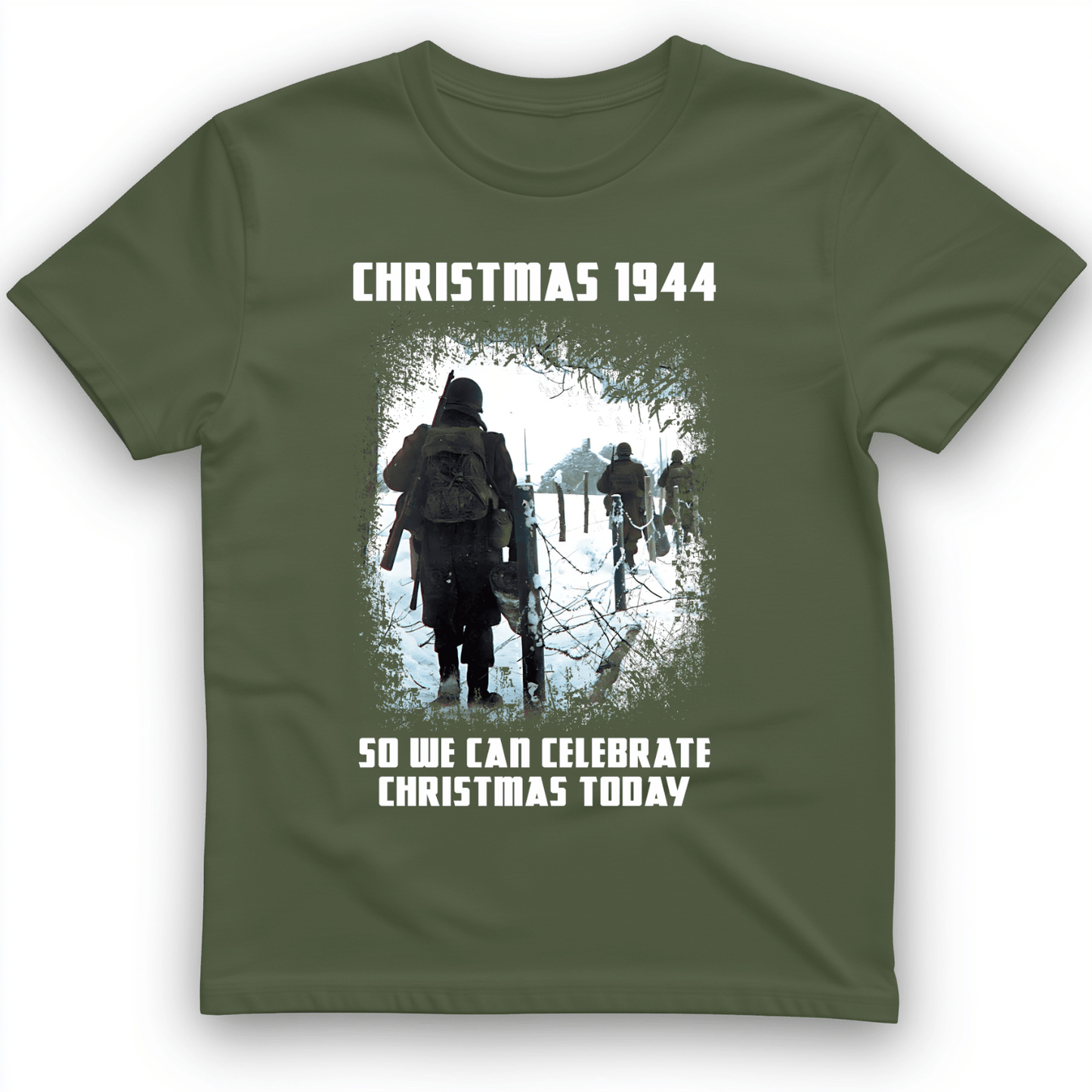 Christmas 1944 T-Shirt Military Green / S