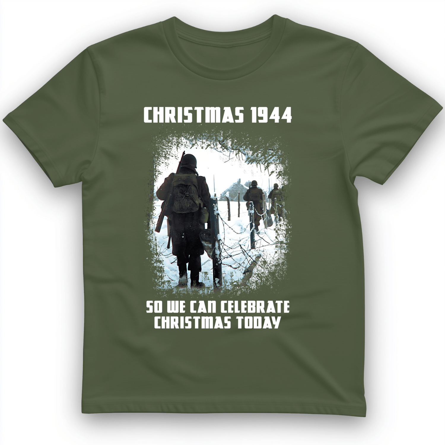 Christmas 1944 T-Shirt Military Green / S