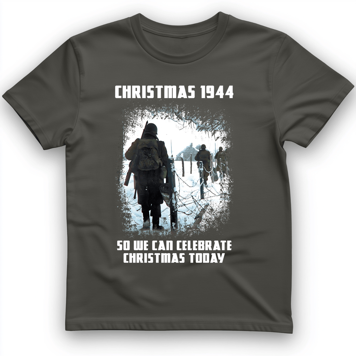 Christmas 1944 T-Shirt Charcoal / S