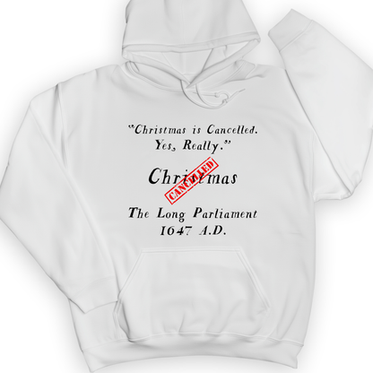 Christmas Is Cancelled Hoodie White / S