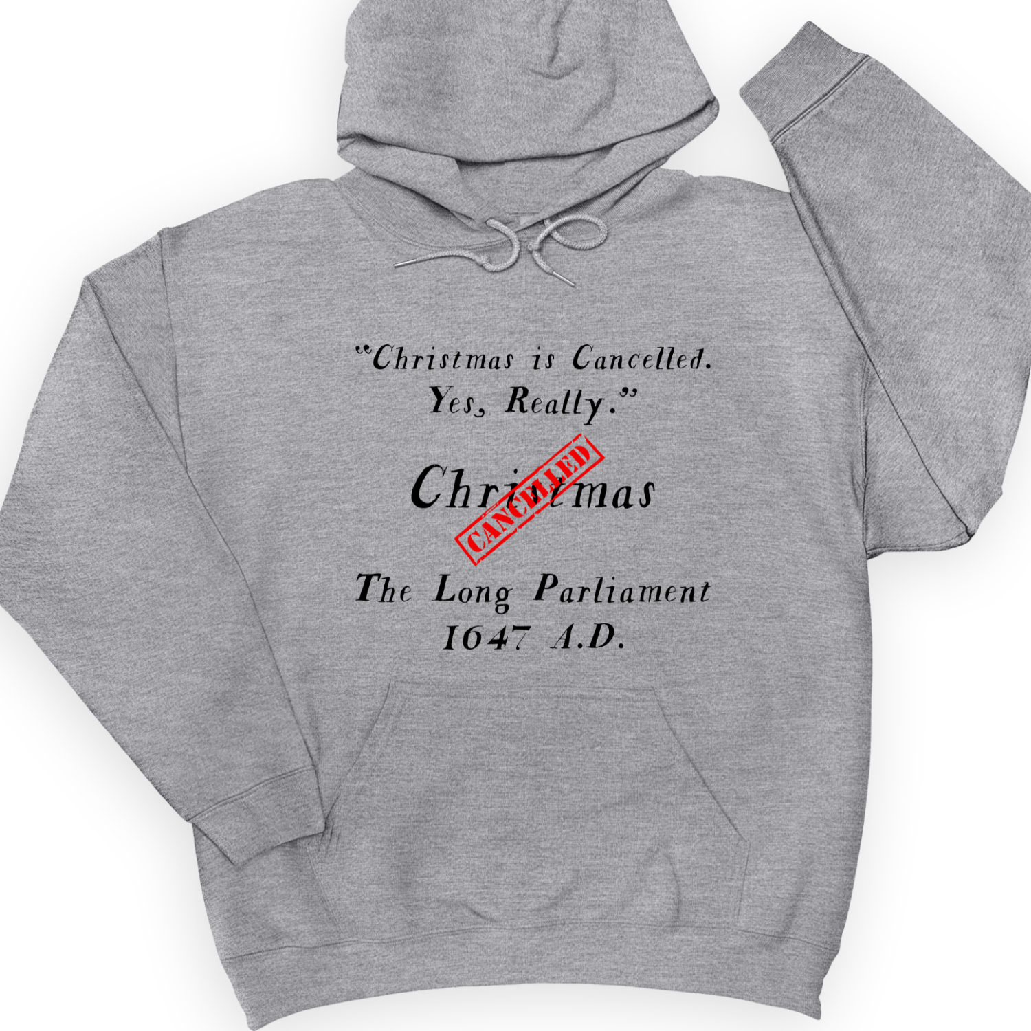 Christmas Is Cancelled Hoodie Sport Grey / S