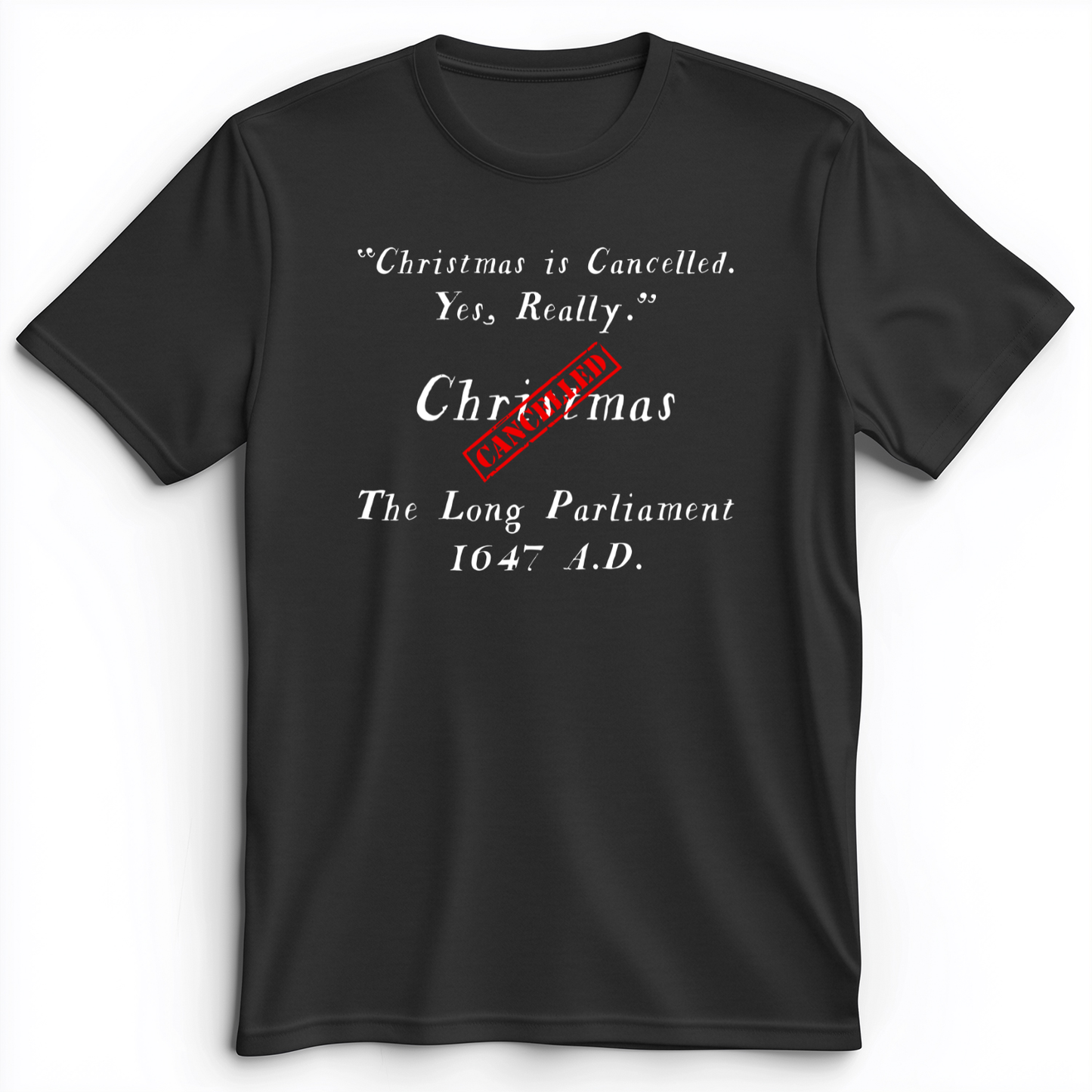 Christmas is Cancelled Premium Tee Dark Grey Heather / S