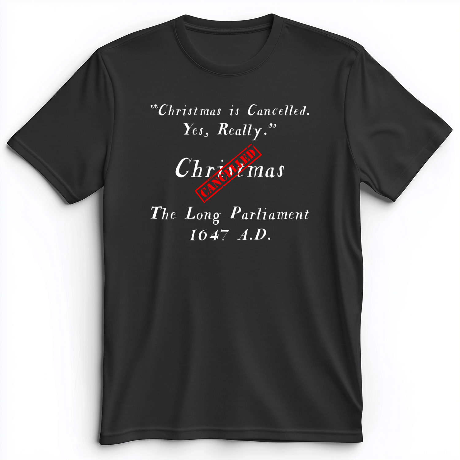 Christmas is Cancelled Premium Tee Dark Grey Heather / S