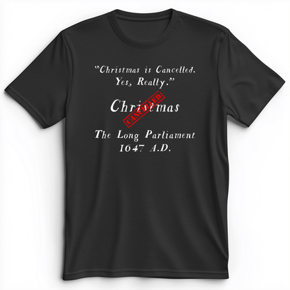 Christmas is Cancelled Premium Tee Dark Grey Heather / S