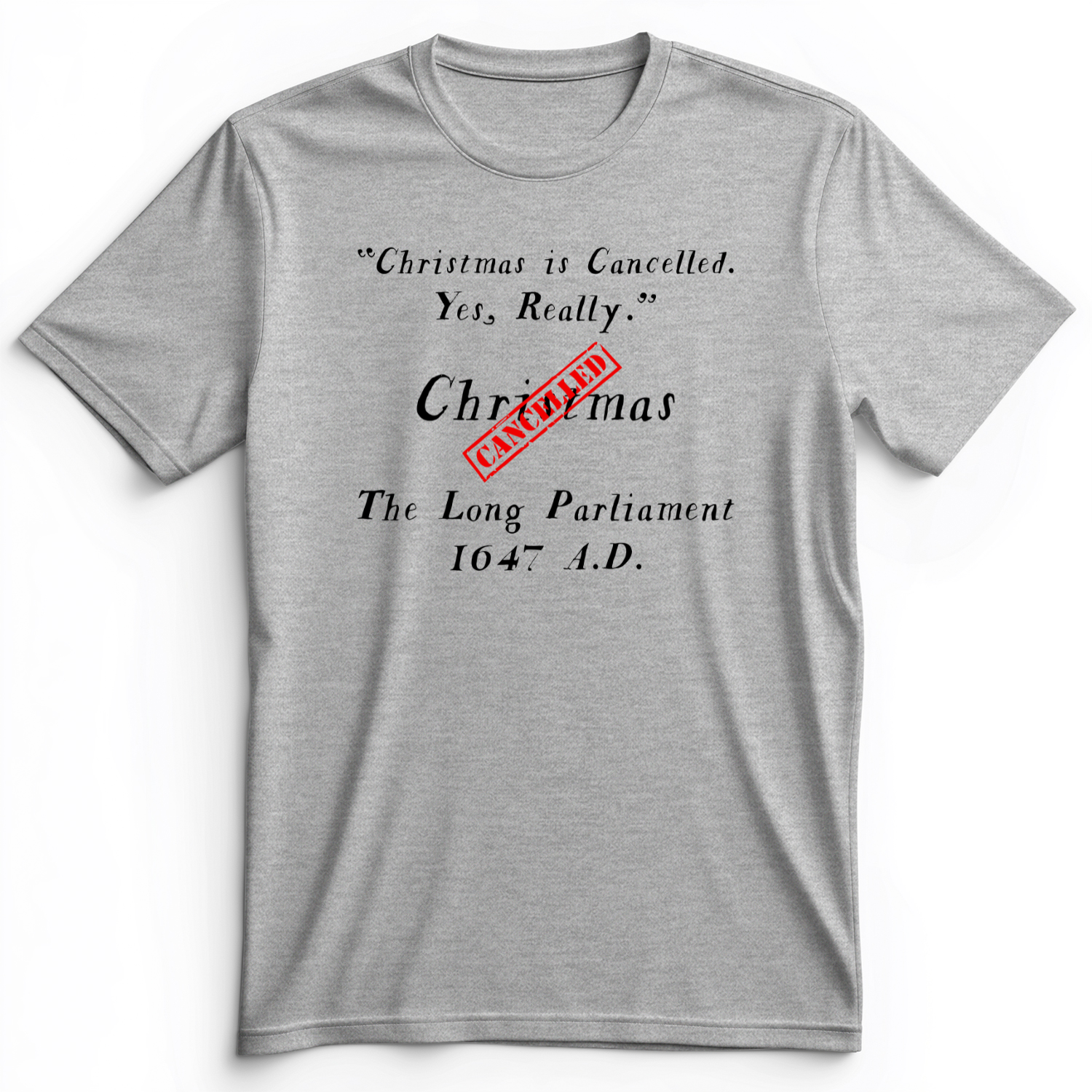 Christmas is Cancelled Premium Tee Athletic Heather / S