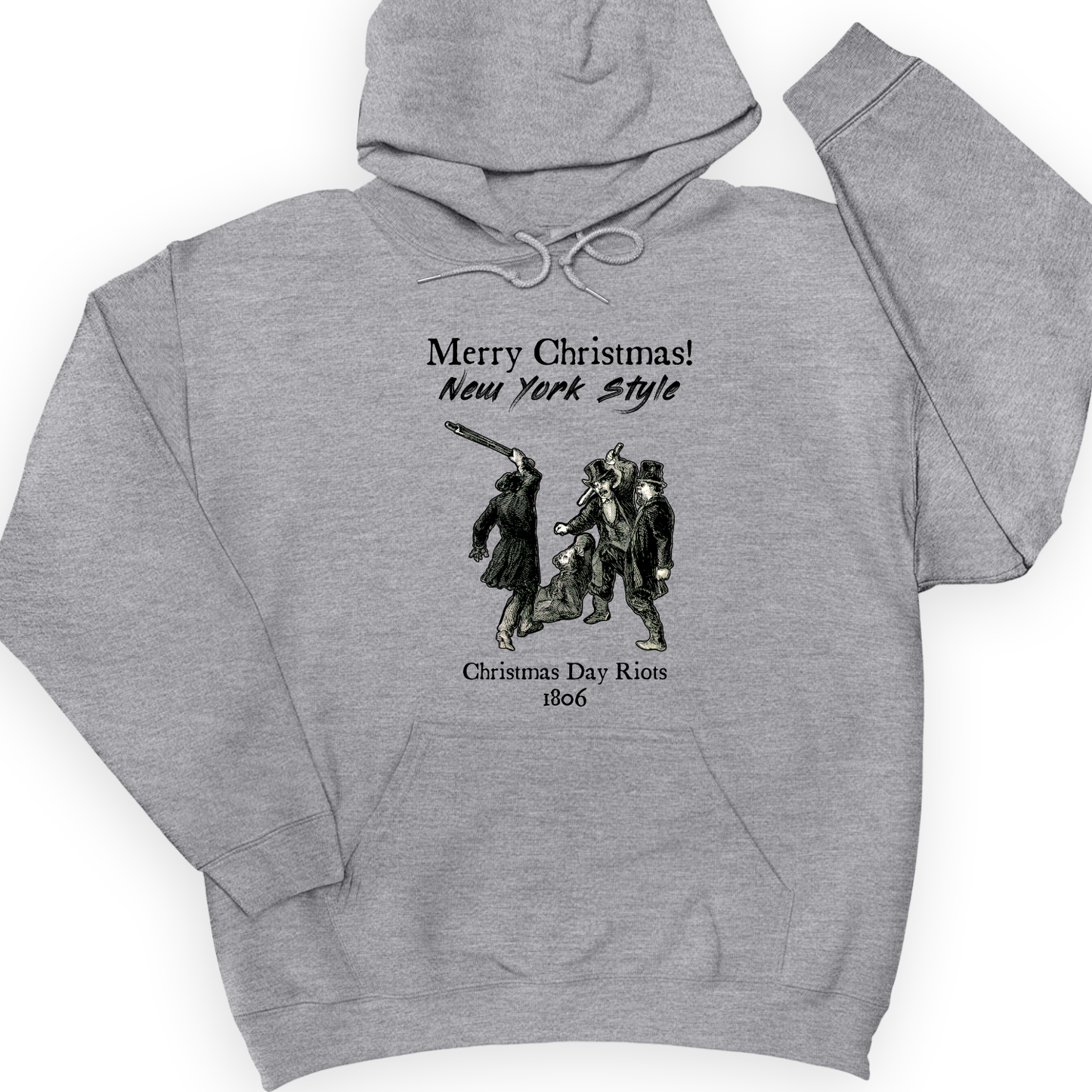 Christmas New York Style Hoodie Sport Grey / S