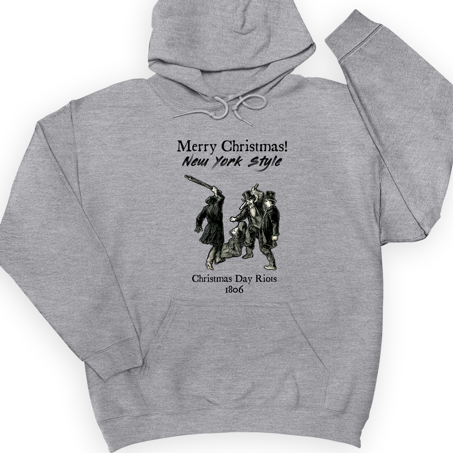 Christmas New York Style Hoodie Sport Grey / S