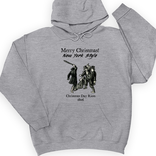 Christmas New York Style Hoodie Sport Grey / S