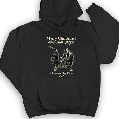 Christmas New York Style Hoodie Black / S