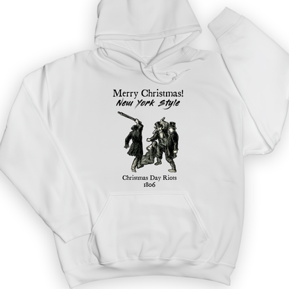 Christmas New York Style Hoodie White / S