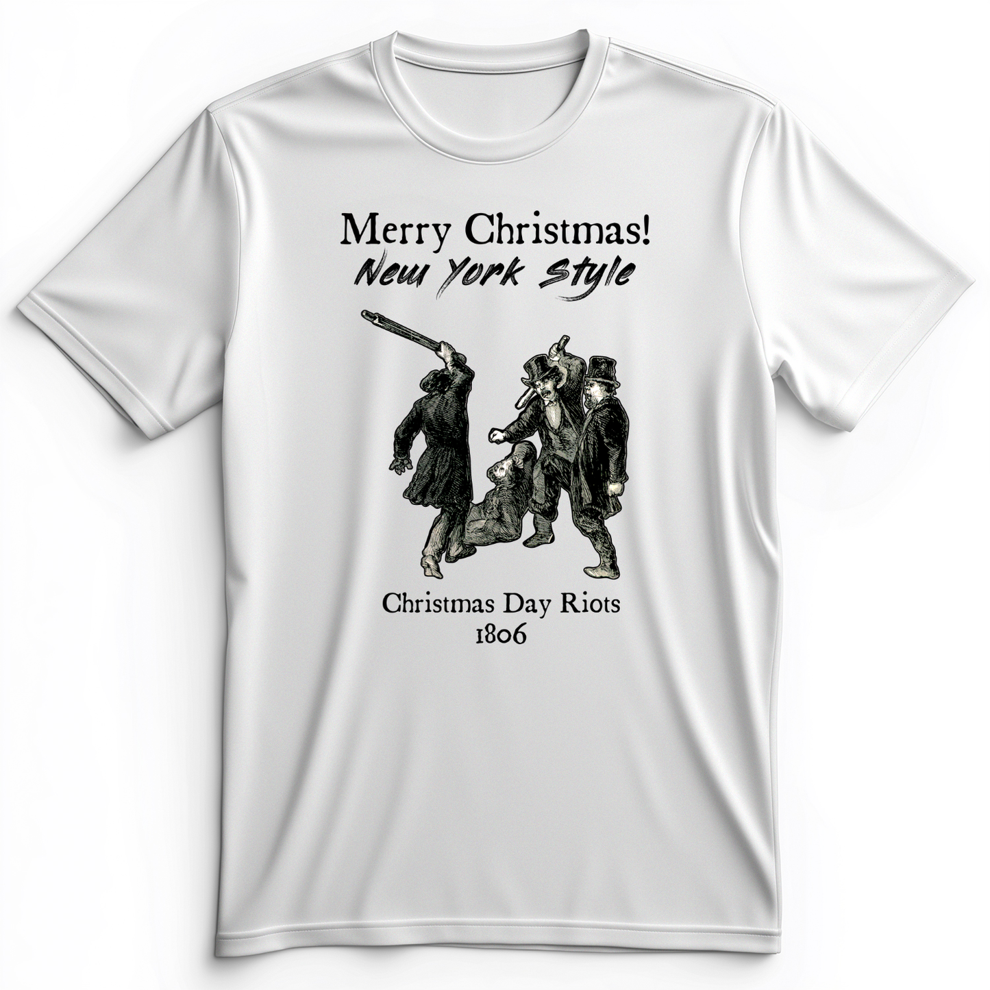 Christmas New York Style Premium Tee White / S