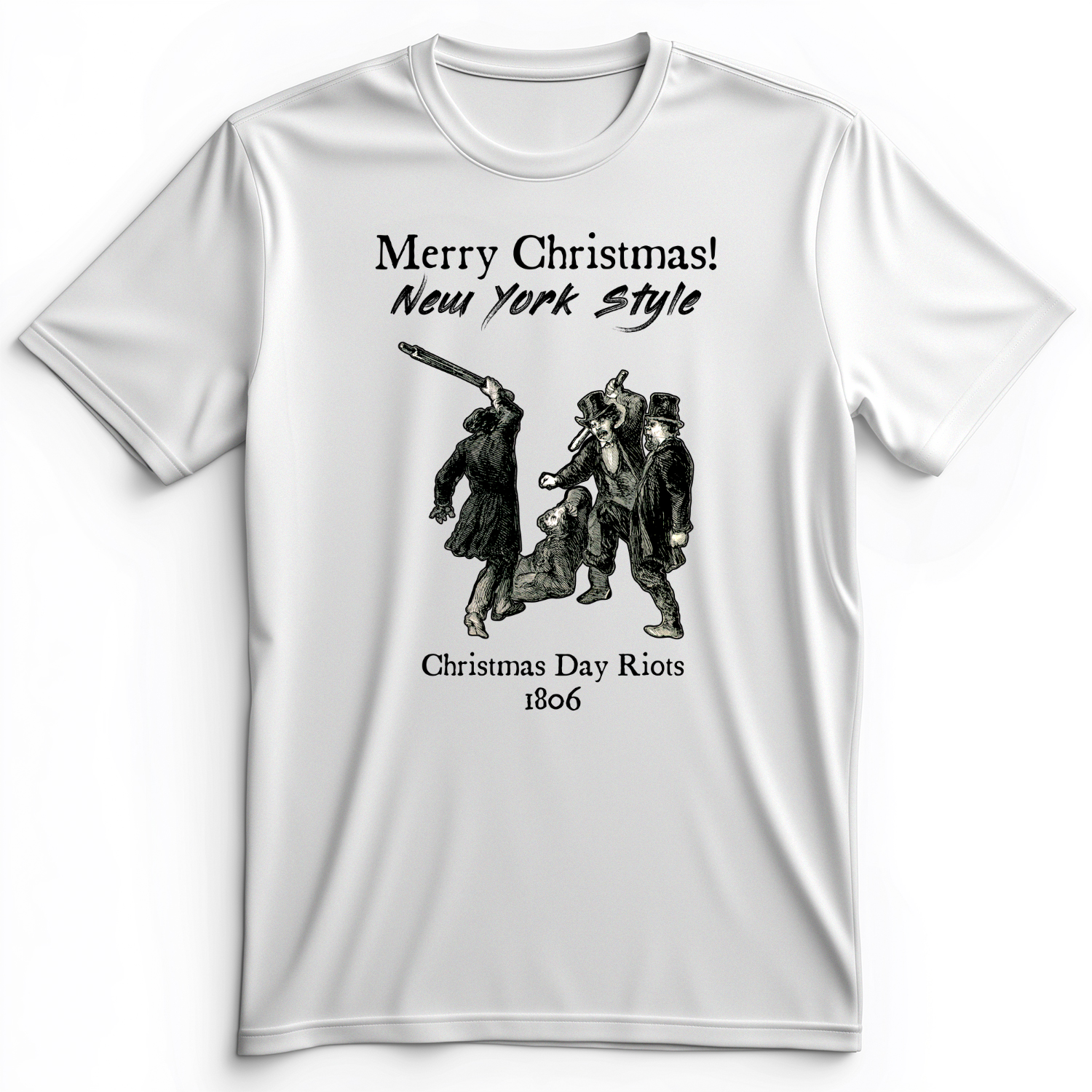 Christmas New York Style Premium Tee White / S