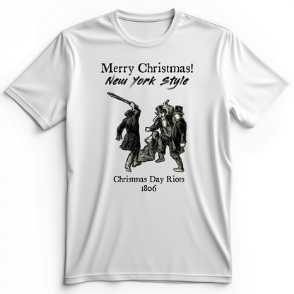 Christmas New York Style Premium Tee White / S