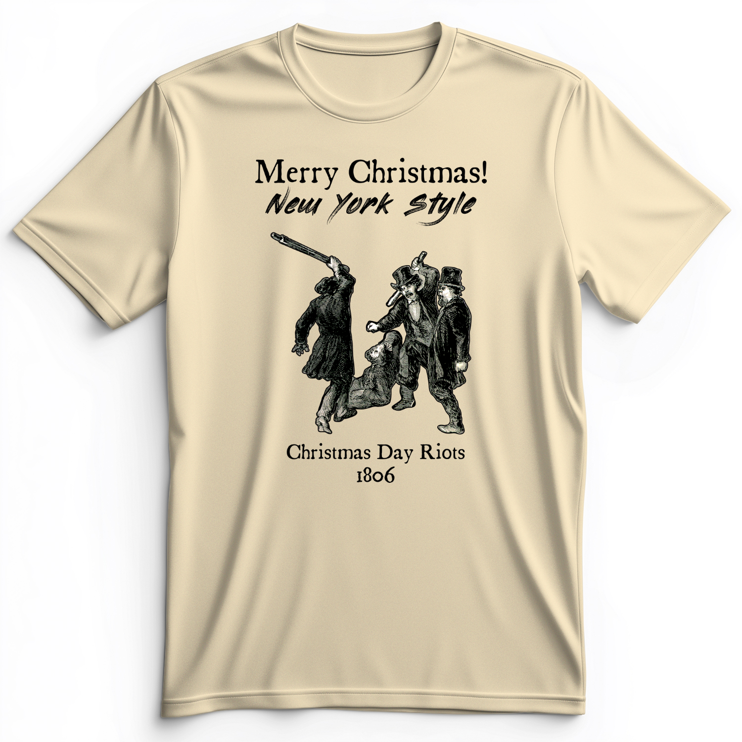 Christmas New York Style Premium Tee Natural / S